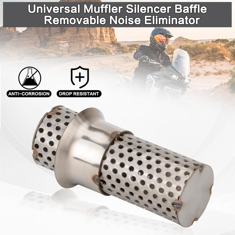 RIDLOG Motorcycle DB Killer 51mm Universal Muffler Silencer Baffle Removable Noise Eliminator Motorcycle Exhaust Pipe Muffler Fit for Harley Honda Kawasaki Suzuki Yamaha (Air Hole Model) - Image 4